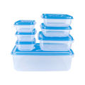 IKEA STYLE FOOD CONTAINERS, THUMB LOCK FOOD CONTAINER, STACKABLE PLASTIC STORAGE BOXES (  7PC SET). 