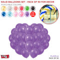 50 Pcs Solid Latex 12 inch Round Multi Colors Helium Ballons For Birthday Party, Weddings, Anniversary, Bridal Shower, Baby Shower, Graduation Parties, Independence Celebrations, Farewell, Party Decor Available in Pack of 50 Pcs. 
