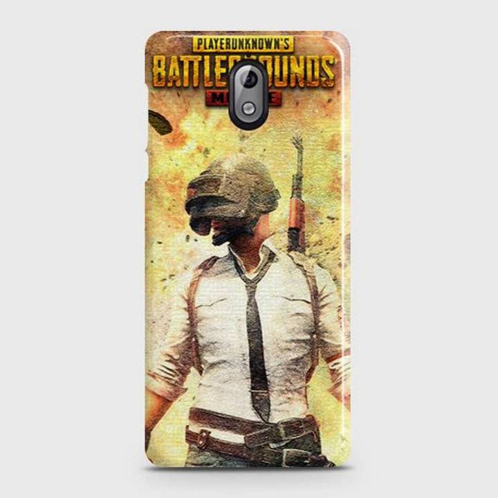 Nokia 3.1  Cover Pubg Player Unknown  Battleground with white shirt Hard Cover- Design 43 Case