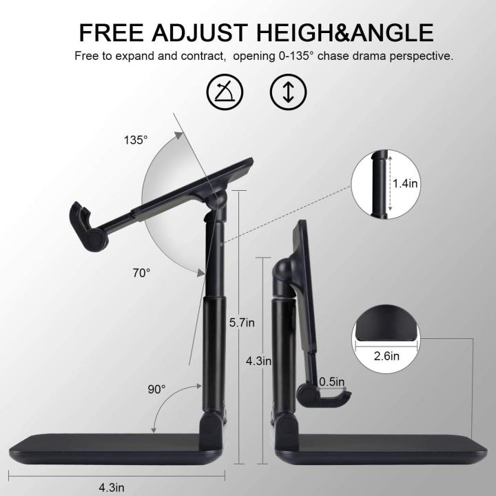 Premium%20Smart%20Foldable%20Mobile%20Stand%20for%20Table%20and%20Mobile,%20Height%20Adjustable%20Universal%20Phone%20Holder%20for%20All%20Smartphones%20&%20Tablet%20(Black)%20-%20Image%205