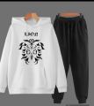 Lion Printed Fleece Full Sleeves Pull Over Hoodie & Trouser For Men & Boys. 