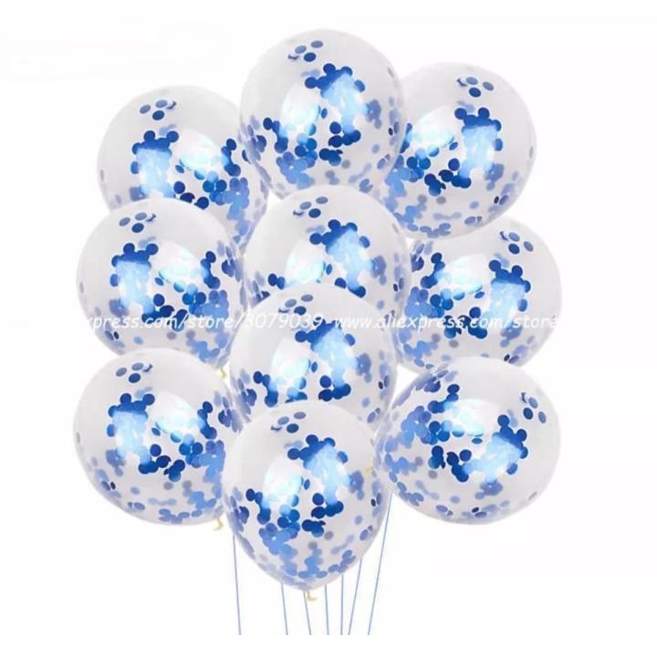 Blue confetti balloons ( Pack of 10 )