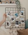 Grid Panel, Photo Wall Display, Metal Mesh Wall Decor, Multi functional Hanging Picture Wall, DIY, Art Display,. 