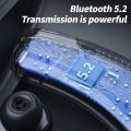 Tinzzi painless business earhook Bluetooth 5.2 earphone waterproof stereo Sport Bluetooth headphone long standby Bluetooth headset with microphone 180 degrees rotating earbuds. 