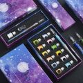 【FUN LIVE】 2022 New Crystal Glass Pen Starry Sky Dip Pen Glitter Powder Fountain Pen 12 Colors Ink Gift Box Set Writing Supplies. 