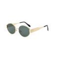 Oval Frame Oval Sunglasses Chic Anti-Glare Fashionable Metal Frame Sun Glasses Lightweight Metal UV Protection Shades for Women & Men Summer Fashion Outdoor Camping Unisex Driving Sports Eyewear. 