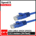 SpeedX LAN Cable 13.5 meters (44 feet) Cat 6 Ethernet Cable Fixed Connectors Internet Wire. 