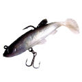 Yfashion 14g/8cm -ail  Soft  Bait Black White  Fish Lure Artificial Fish Wobblers Fishing ackle. 