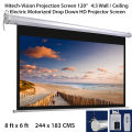 Hitech-Vision Electric Projector Screen - Matt White 120",  4:3 - (8 ft x 6 ft). 