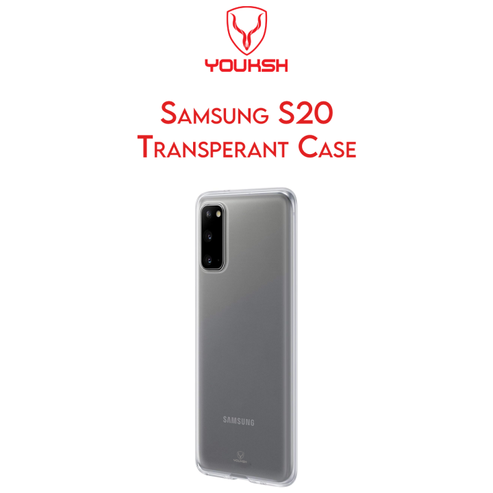 YOUKSH Samsung Galaxy S20 Transparent Case - Samsung Galaxy S20 Transparent Jelly Back Cover - Samsung Galaxy S20 Soft Shock Proof Transparent Back Pouch - Samsung Galaxy S20 Crystal Clear Cover.