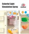 Pretend Play Toy Refrigerator With Colorful Dazzling Lights & Music Intelligent Cool Spray Fridge Kitchen Gift Set With Fruits & Accessories For Kids - 1986. 