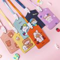 Cartoon Access Control Card Holder Lanyard ID Work Permit Protective Cover. 