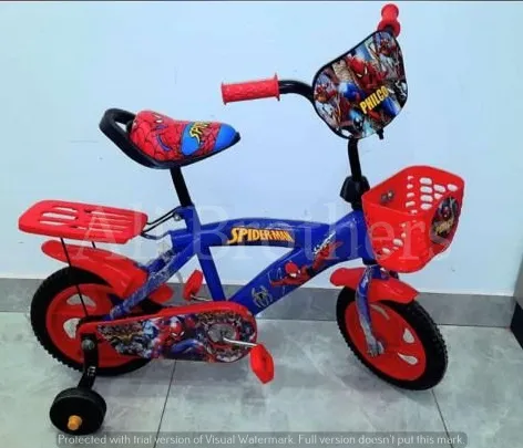 Spiderman%20Kids%20Bicycle%20%20With%20Front%20Basket%20&%20Supporting%20Tire%202-8%20Years%20Old%20Baby%20-%20Image%202