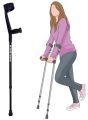 1 Walking Stick with Elbow Grip Adjustable and Handle Grip, Stainless Steel For Adult and Disability, Elbow Stick. 