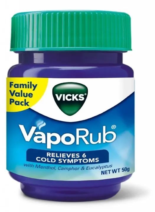 Vicks%20VapoRub%20Ointment%204-in-1%20Cold%20Symptom%20Relief%20with%20Menthol,%20Camphor%20&%20Eucalyptus%20-%20Image%202