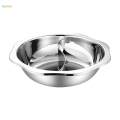 Dual Sided Soup Cookware Hot Pot Cooker Cooking Pot Shabu Hot Pot for Travel Household. 