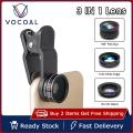 Vocoal Ph-one Camera Lens Smart-phone Mobile Ph-one Lenses Wide Angle Micro Camera 3 IN 1 Clip Lens Professional Universal Clip Ph-one Lens for iPhone Huawei Xiaomi Samsung Other Smartphones. 