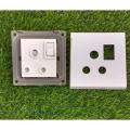XP WHITE Power Plug China Fitting Switches + Sockets Electric Sheet/ Switch Board- Metal Series. 