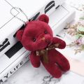 Teddy Bear Cute Stuffed Bear Pendant Plush Keychains Small Cute Teddy Bear (Key-Chain) Small Cute Teddy Bear White , Maroon, Beige & Grey keychain for bag keychain for car. 
