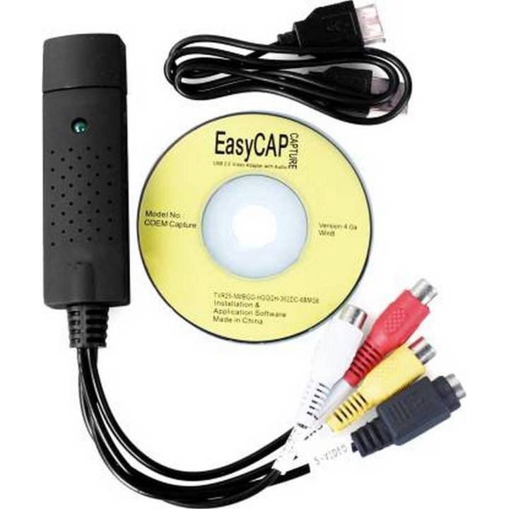 Easycap USB 2.0 to 3 RCA Audio S-Video TV DVD VHS RW Capture Converter ...