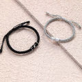 Bamboo Design Adjustable Woven Rope Bracelet for Couples Men Women. 
