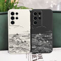 Ink Diagram Phone Case For Samsung Galaxy S24 S23 S22 S21 S20 S10 S10E S9 Ultra Plus FE Note 20 Ultra 10 9 Plus Cover. 