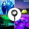 Sunset Lamp (WITH OUT REMOTEUSB) Sunset Lamp LED Rainbow Neon Night Light Projector Photography Wall Atmosphere Lighting for Bedroom Home Room Decor Gift. 