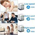 Portable Mini Desktop Air Conditioner USB Small Fan Cooling Humidifier Aromatherapy Air Cooler with Ice Water Tank. 