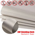 EMF Protective Cloth Fi Anti-Radiation Conductive Faraday Fabric RFID Shielding Geometric Style Block Wi Electromagnetic Copper/Nickel. 