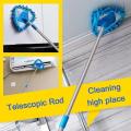 Microfiber Telescopic Triangle Mop, 180 Degree Rotatable Adjustable, Extendable Triangle Cleaning Mop Multifunction Triangular Mop Duster for Home Bathroom Floor Wall. 