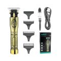 VGR V-081 Professional Rechargeable cordless Hair Clipper with Stainless steel Blades, USB Charging cable, 3 Guide Combs for men Runtime: 180 mins, 1500 mAh Li-ion Battery, Gold. 