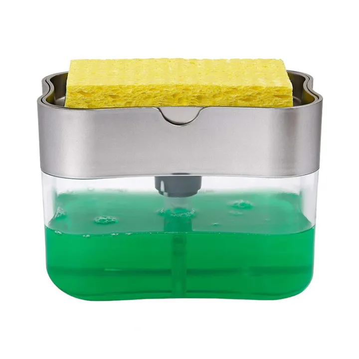 ANZEH.PK%202-in-1%20Dish%20Soap%20Dispenser%20with%20Sponge%20Holder%20%E2%80%93%20Liquid%20Detergent%20Dispenser%20for%20Sink,%20Soap%20Dispenser%20with%20Built-in%20Sponge%20Caddy,%20Compact%20Kitchen%20Soap%20Pump%20Organizer%20and%20Countertop%20Sink%20Organizer%20for%20Dishwashing%20-%20Image%203