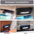 Premium Sun Visor Car Tissue Box Holder with 50 Free Tissues Vehicle Tissue Dispenser black. 