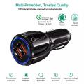 Car USB Charger Quick Charge 3.0 QC 3.0 2.0 Fast Charging Adapter Dual USB Car-Charger For All Mobiles Black. 