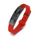 Personalized Rubber Silicone Bracelet ID Kids Baby Bracelet Bangle Adjustable Slide Custom Name for Children Women Men Boy. 