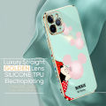 Jizetin (Free Lanyard) for Samsung Galaxy A51 Back Cover Bubble Mouse Luxury 6D Plating Case Side Pattern Soft Silicone Square Phone Cases. 