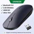 [New Arrival] UGREEN Mouse Bluetooth 5.0 Wireless Mouse 4000DPI Silent Click 2M ode Mute Mice For MacBook PC Tablet Laptop Mouse. 