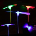 [Random Color] LED Propeller Luminous Flying Fan Toy / Classic Childhood Bamboo Dragonfly Toy / Hand Rubbing Dragonfly Flying Toy. 