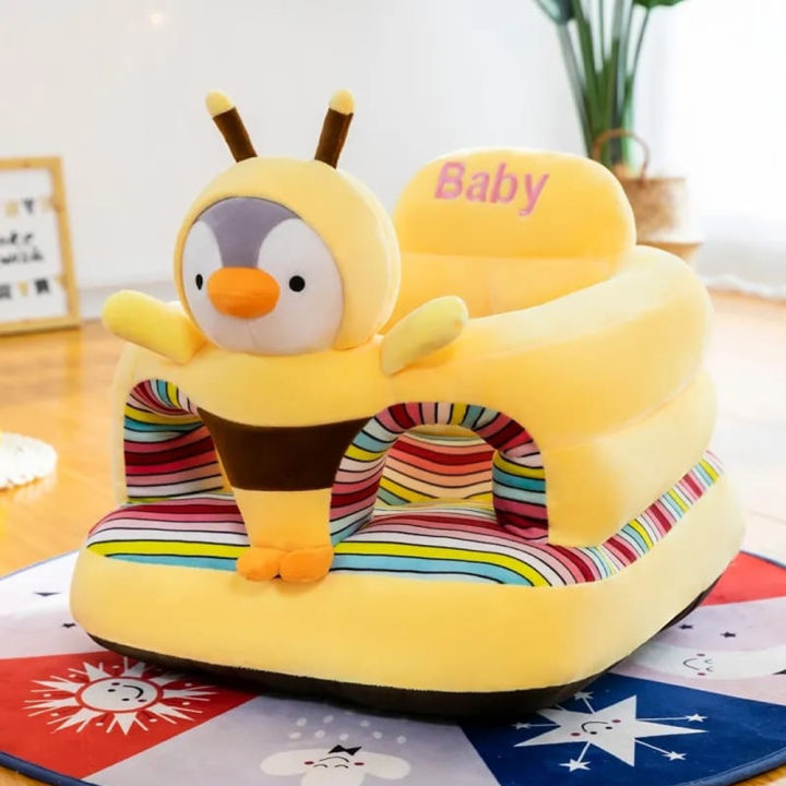 Babies Learn To Sit On The Sofa Baby Sofa Support Seat Cover, Cartoon Plush Chair for Learning to Sit