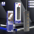 Compro™ 3000W / 2500W Power Extension Board & Socket – 6 & 4 Universal AC Outlets, 2 USB + 2 Type-C Fast Charging, Built-in Timer & Individual Switches, Heavy Duty Surge Protection Power Strip. 
