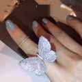 Fashion Flying Butterfly Finger Ring Moving Wings Butterfly Ring For Girls. 