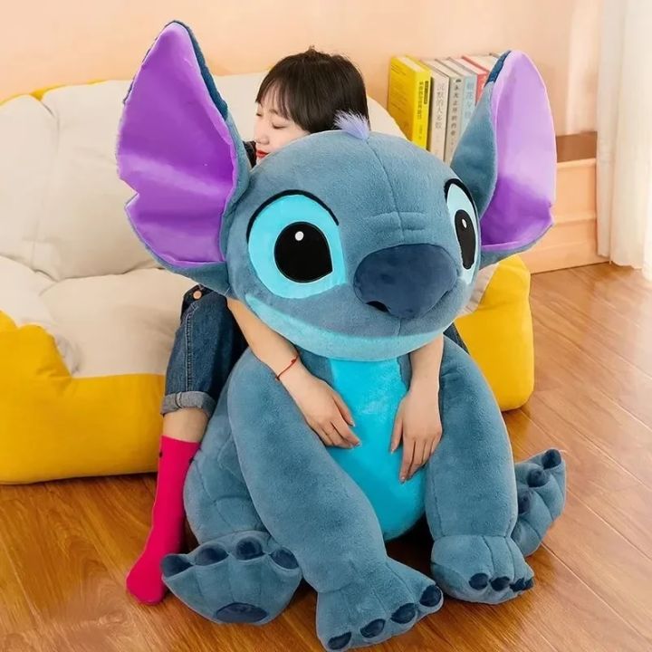 CGGJNUOH Disney Giant Size Lilo stitch Plush Stuffed Doll Cartoon Kawaii Animal Couple Sleeping Pillow Softmaterial Toy For Children Gift