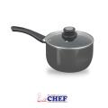 CHEF Non-Stick Sauce Pan With Glass Lid – [20 cm]. 