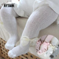 Bows Baby Girl Tights Summer Mesh Soft Cotton Infant Pantyhose Breathable Solid Color Toddler Stockings Baby Girl Legging. 