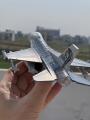F-16 Fighter Jet Aero Plane Diecast Toy Grey Office/Home Decor and For Kids Collectors. 
