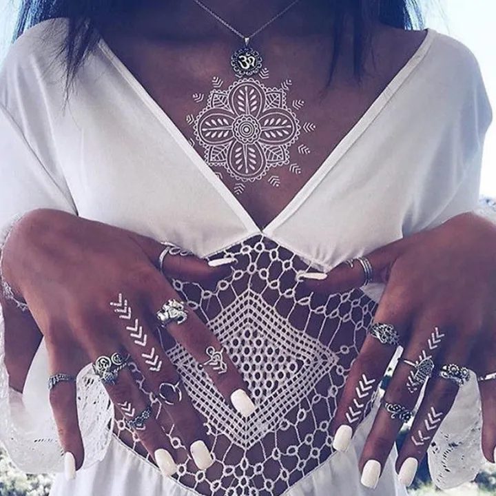 White%20Henna%20Stickers-Waterproof%20Mehndi/hena,hina%20Stickers%20Temporary%20Tattoos,%20Henna%20Sticker%20and%20Stencils%20-%20Image%202