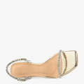 ECS Crystal Slingback 3 Inch Heel Sandals For Women. 