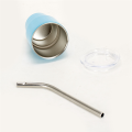 3 Piece Mini Tumbler Shot Glass Double Wall Tumbler Shot Glasses With Straw & Lid,2Oz (B). 