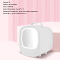 Skincare Fridge with LED Mirror, 6L Beauty Mini Fridge Skin Care Cosmetic Makeup Refrigerator with LED Light, Small Refrigerator Cooler or Warmer (White). 