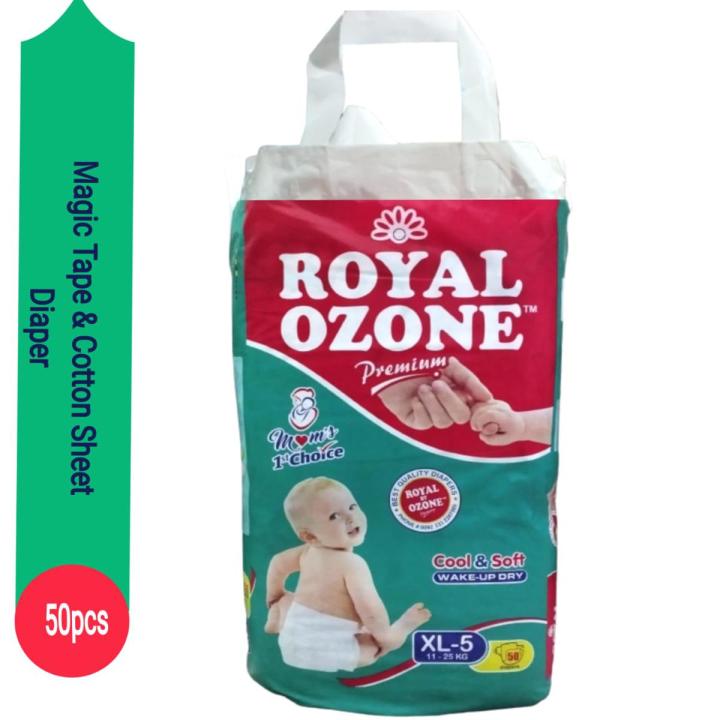 ROYAL Ozone Baby Diaper - XL Size 5 - 11-25kg - 50pcs